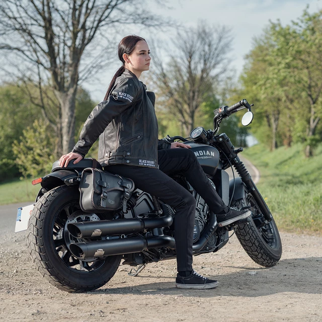 Damskie legginsy motocyklowe W-TEC Woposum - Czarny