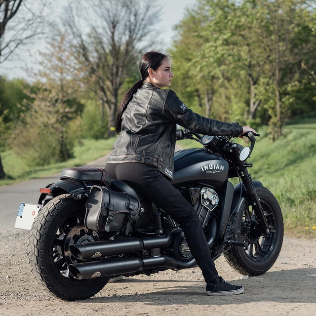 Damskie legginsy motocyklowe W-TEC Woposum - Czarny