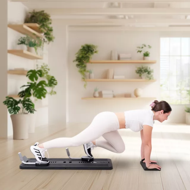 Deska do pilatesu inSPORTline Trancer Basic, antypoślizgowy, składana konstrukcja, wyjmowany wyświetlacz, podstawka na telefon