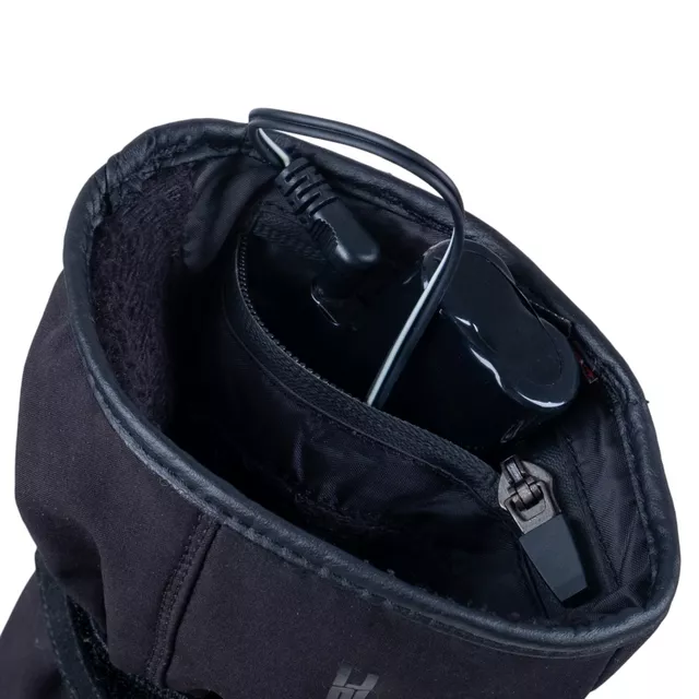 Rękawice podgrzewane W-TEC HEATflip 2w1 ∙ bateria 2000 mAh ∙ 3 tryby grzania ∙ wodoodporne ∙ dotyk ∙ elementy odblaskowe ∙ termoizolacja - Czarny