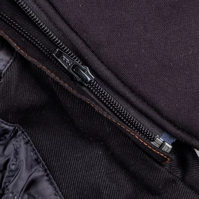 Kurtka motocyklowa W-TEC Black Heart Reeftor ∙ jeansowa ∙ kieszenie na ochraniacze pleców ∙ odpinany kaptur ∙ podszewka ∙ dresowe rękawy - Czarny