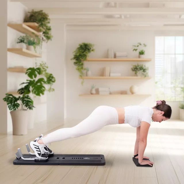 Deska do pilatesu inSPORTline Trancer Basic, antypoślizgowy, składana konstrukcja, wyjmowany wyświetlacz, podstawka na telefon