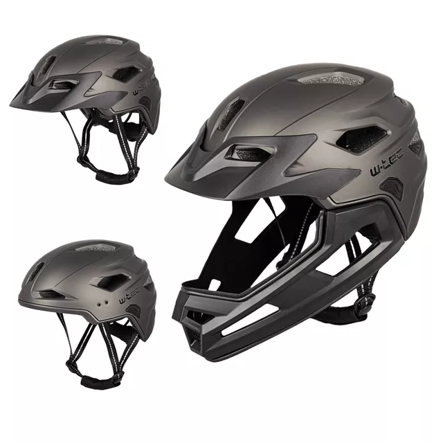 Kask Downhill na rower motor enduro  W-TEC Estreito - Magic Matt Black - Magic Matt Black