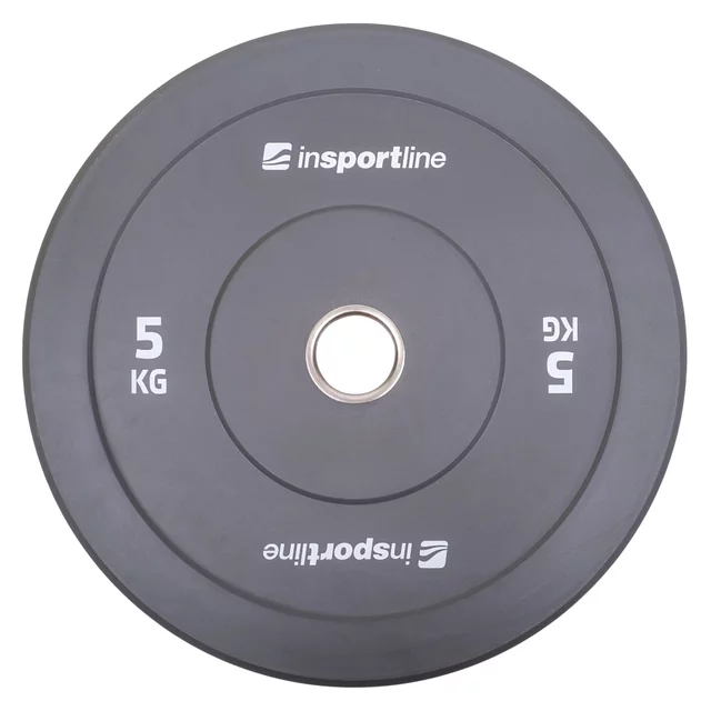 Zestaw 10 obciążeń olimpijskich inSPORTline Bumper Plate Go 2x 5-25 kg 50 mm ∙ stalowy rdzeń ∙ powłoka amortyzująca ∙ 150 kg