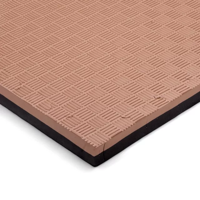 Mata puzzle fitness tatami na podłogę ochronna inSPORTline Malmeida 100x100x4 cm - czerwono-niebieski, wzór słomkowy