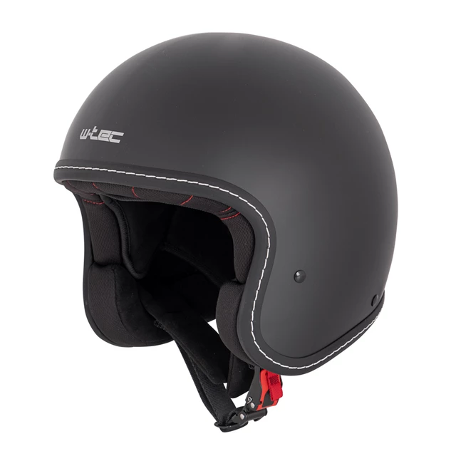 Kask motocyklowy otwarty W-TEC Badachos - Matt.czarny - Matt.czarny