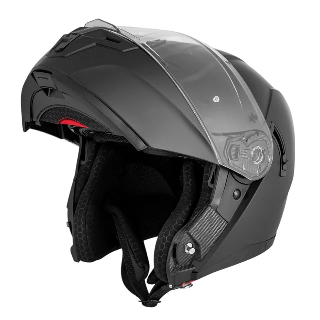 Kask motocyklowy pełny Flip-Up W-TEC Benidor - Biały błyszczący