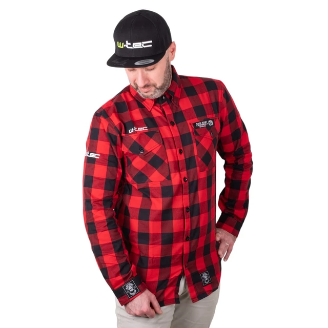 Stylowa koszula W-TEC Black Heart Respector - Szary