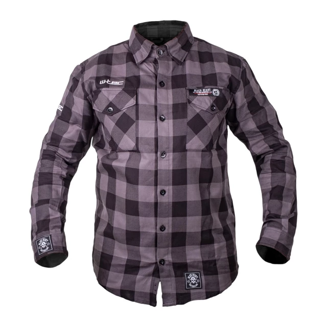 Stylowa koszula W-TEC Black Heart Respector - Szary - Szary