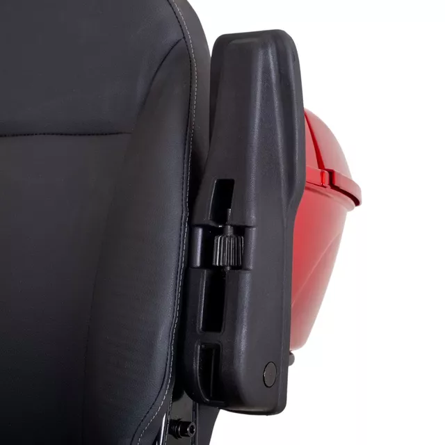 Trójkołowy wózek elektryczny inwalidzki inSPORTline Zorica Deluxe z hamulcem elektromagnetycznym - Czerwony