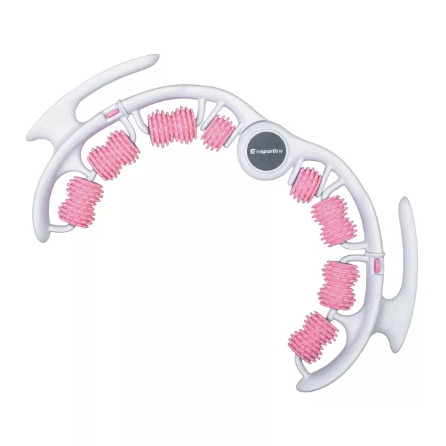 Masażer wielofunkcyjny inSPORTline Alesaki ∙ 8 rolek masujących ∙ ergonomiczny kształt ∙ lekka konstrukcja ∙ materiał tpr