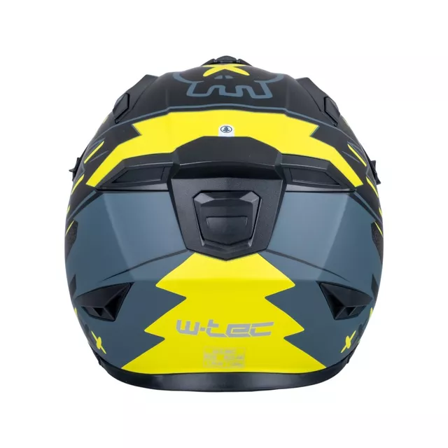 Kask motocyklowy modułowy W-TEC Badalone Graphic ∙ zapięcie mikrometryczne ∙ miejsce na interkom ∙ zdejmowana szczęka - matowy czarno-żółty