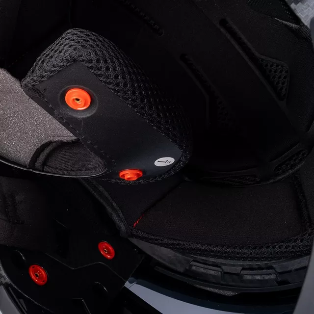 Kask motocyklowy modułowy W-TEC Badalone Graphic ∙ zapięcie mikrometryczne ∙ miejsce na interkom ∙ zdejmowana szczęka - matowy czarno-żółty