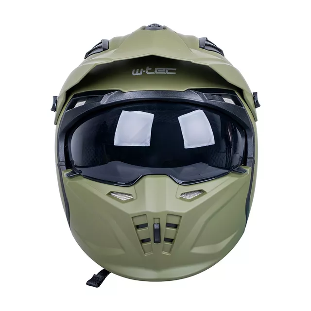 Kask motocyklowy modułowy W-TEC Badalone Army ∙ 3w1 ∙ waga 1250 g ∙ skorupa ABS ∙ blenda przeciwsłoneczna - beżowy matowy