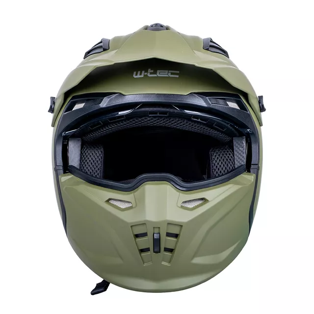 Kask motocyklowy modułowy W-TEC Badalone Army ∙ 3w1 ∙ waga 1250 g ∙ skorupa ABS ∙ blenda przeciwsłoneczna - beżowy matowy