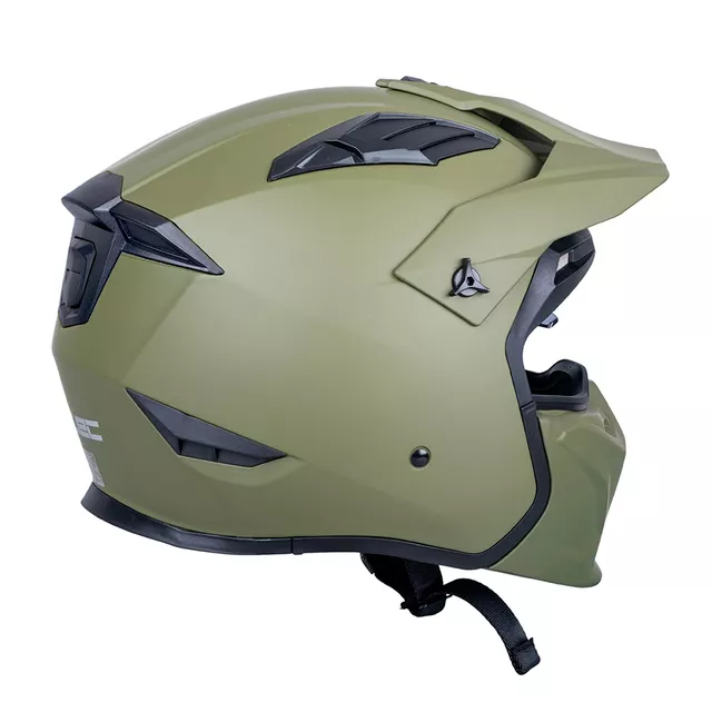 Kask motocyklowy modułowy W-TEC Badalone Army ∙ 3w1 ∙ waga 1250 g ∙ skorupa ABS ∙ blenda przeciwsłoneczna - beżowy matowy