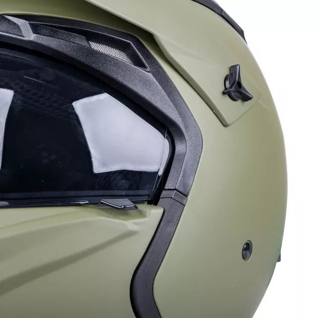 Kask motocyklowy modułowy W-TEC Badalone Army ∙ 3w1 ∙ waga 1250 g ∙ skorupa ABS ∙ blenda przeciwsłoneczna - beżowy matowy