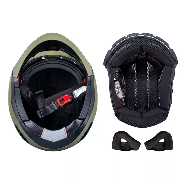 Kask motocyklowy modułowy W-TEC Badalone Army ∙ 3w1 ∙ waga 1250 g ∙ skorupa ABS ∙ blenda przeciwsłoneczna - beżowy matowy