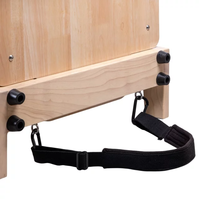 Reformer do pilatesu inSPORTline Driftaler ∙ nośność 120 kg ∙ rama dębowa ∙ składana ∙ z boxem w zestawie
