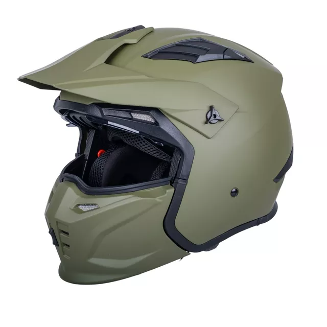 Kask motocyklowy modułowy W-TEC Badalone Army ∙ 3w1 ∙ waga 1250 g ∙ skorupa ABS ∙ blenda przeciwsłoneczna - beżowy matowy