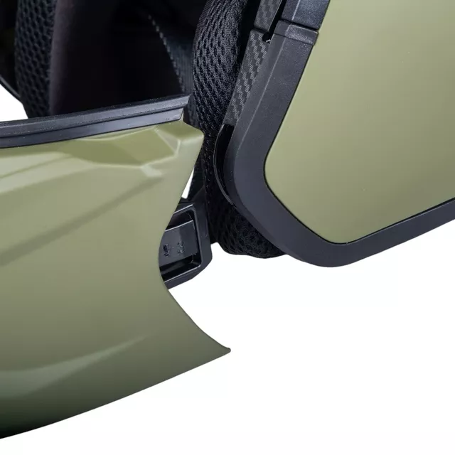 Kask motocyklowy modułowy W-TEC Badalone Army ∙ 3w1 ∙ waga 1250 g ∙ skorupa ABS ∙ blenda przeciwsłoneczna - beżowy matowy