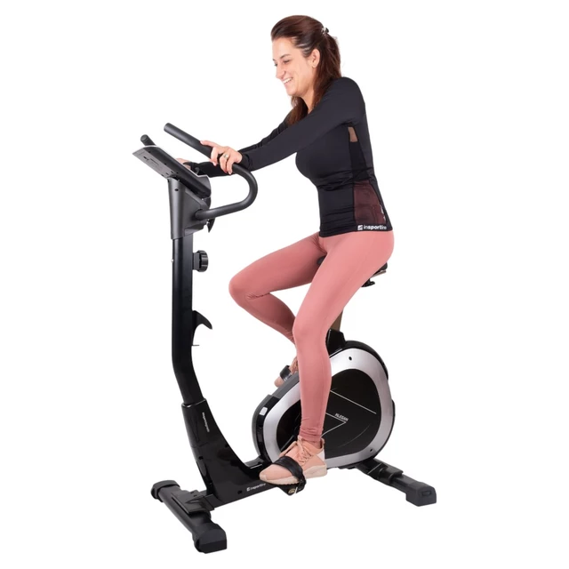 Rower treningowy magnetyczny inSPORTline Klegan - Czarno-srebrny