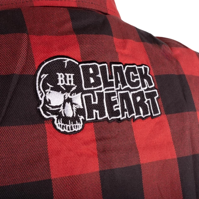 Koszula motocyklowa W-TEC Black Heart Rattlesneak - w czerwono-czarną kratkę