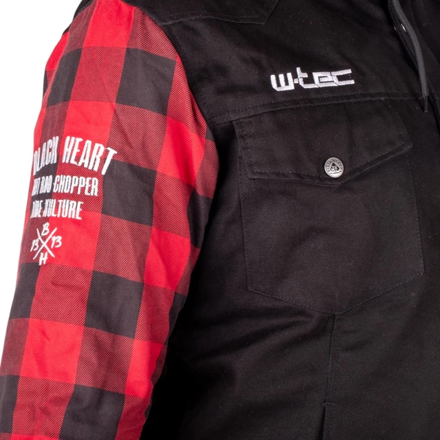 Kurtka motocyklowa na chopper W-TEC Black Heart Ruffster - Czarno-czerwony