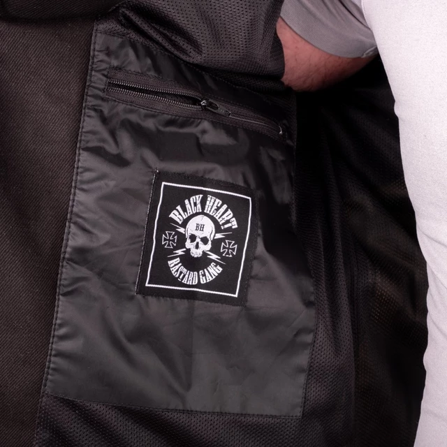 Kurtka motocyklowa na chopper W-TEC Black Heart Ruffster - Czarno-czerwony
