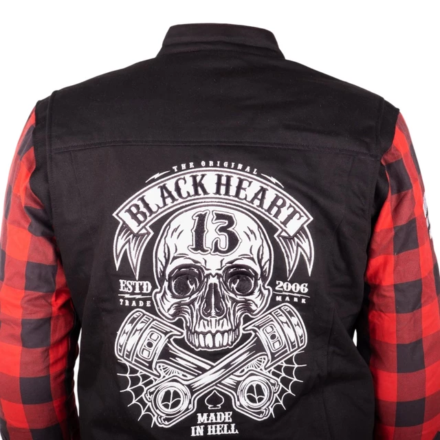 Kurtka motocyklowa na chopper W-TEC Black Heart Ruffster - Czarno-czerwony