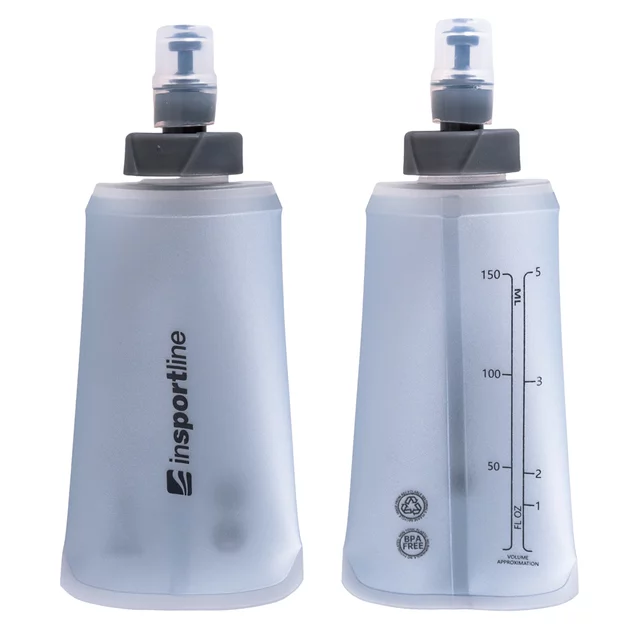 Składana sportowa butelka inSPORTline Hydroquick 150 ∙ softflask ∙ bez BPA ∙ miarka ∙ szczelne zamknięcie