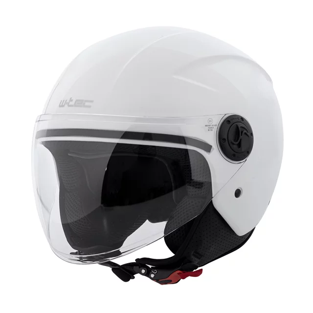 Otwarty kask motocyklowy W-TEC Bareiro - Czarny matowy - Biały błyszczący