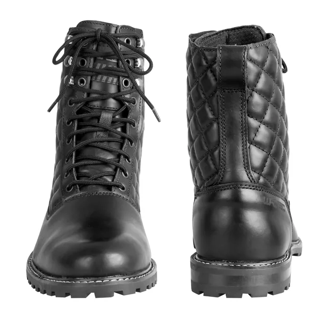 Damskie skórzane buty motocyklowe W-TEC Leocia Black - Czarny