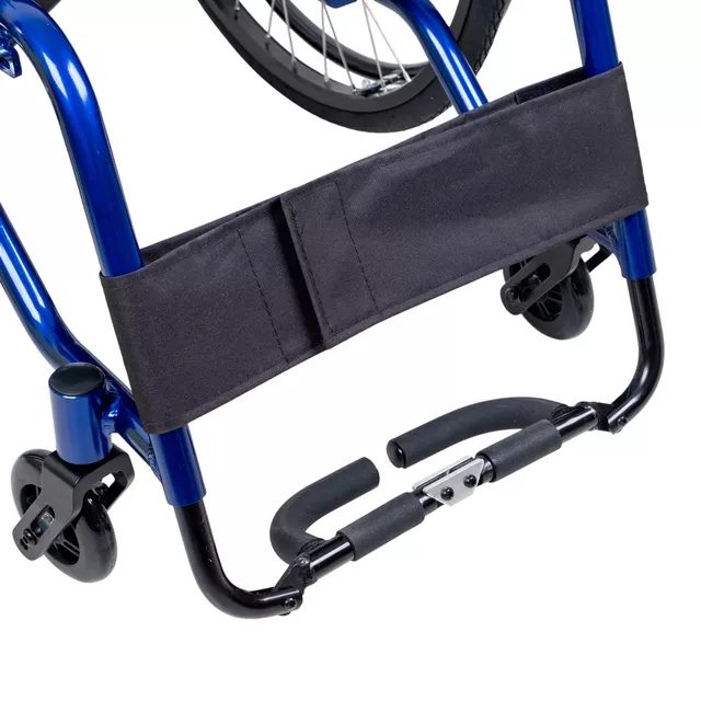 Wózek inwalidzki inSPORTline Brenstark ∙ składany ∙ sportowy ∙ aluminiowa rama ∙ nośność 100 kg ∙ ręczne hamulce ∙ tylna kieszeń