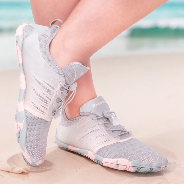 Buty kąpielowe do wody jeżowce inSPORTline Solaric Lady - Szaro-różowy - Szaro-różowy