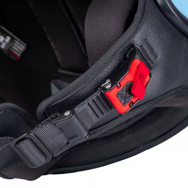 Kask motocyklowy otwarty W-TEC Baraldo Celeste ∙ uchylny wizjer ∙ zapięcie mikrometryczne ∙ wyjmowana wyściółka ∙ homologacja