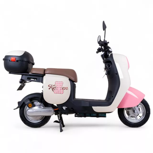 Skuter elektryczny Keren Beike 10" - brązowo-czerwony