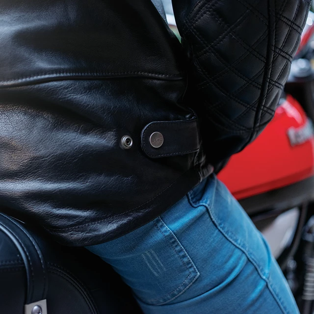 Skórzana kurtka motocyklowa W-TEC Valebravo - Czarny
