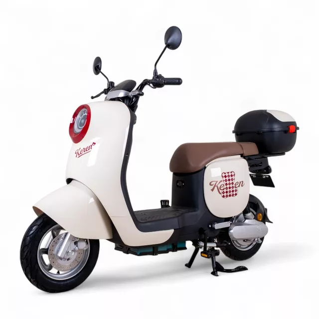 Skuter elektryczny Keren Beike 10" - brązowo-czerwony - brązowo-czerwony