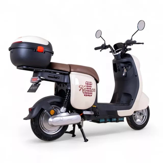 Skuter elektryczny Keren Beike 10" - brązowo-czerwony