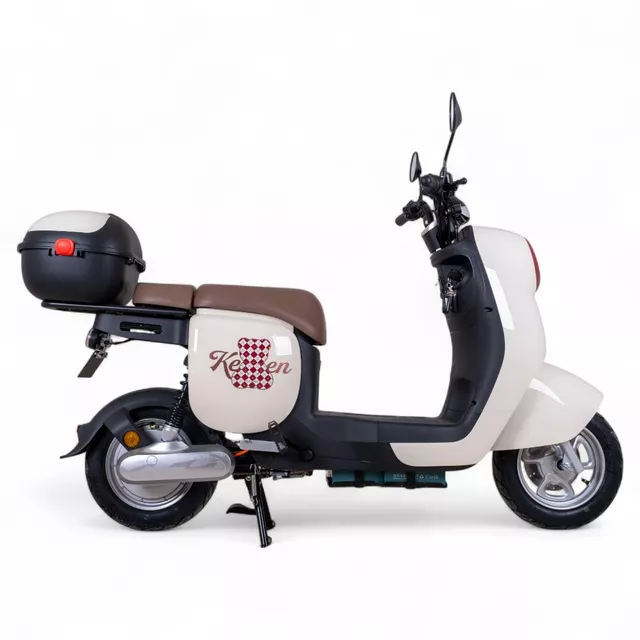 Skuter elektryczny Keren Beike 10" - brązowo-czerwony