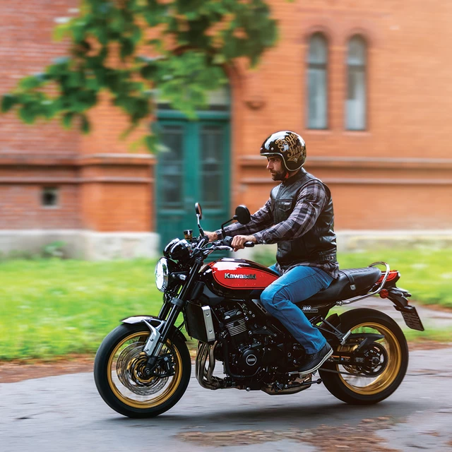Skórzana kamizelka motocyklowa W-TEC Delasola - Czarny