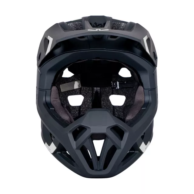 Kask downhillowy full face W-TEC Calheto ∙ odpinany regulowany daszek ∙ wentylacja 16 otworów ∙ wyjmowana wyściółka - Black Neon