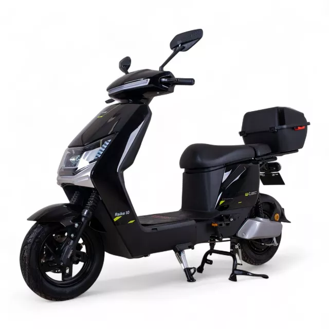 Skuter elektryczny W-TEC Raike 10" - Niebieski-czarny - Czarno-srebrny