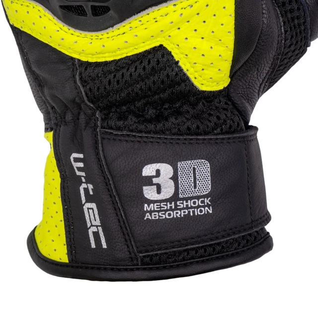 Skórzane rękawice motocyklowe W-TEC Janstur - Czarny-fluo