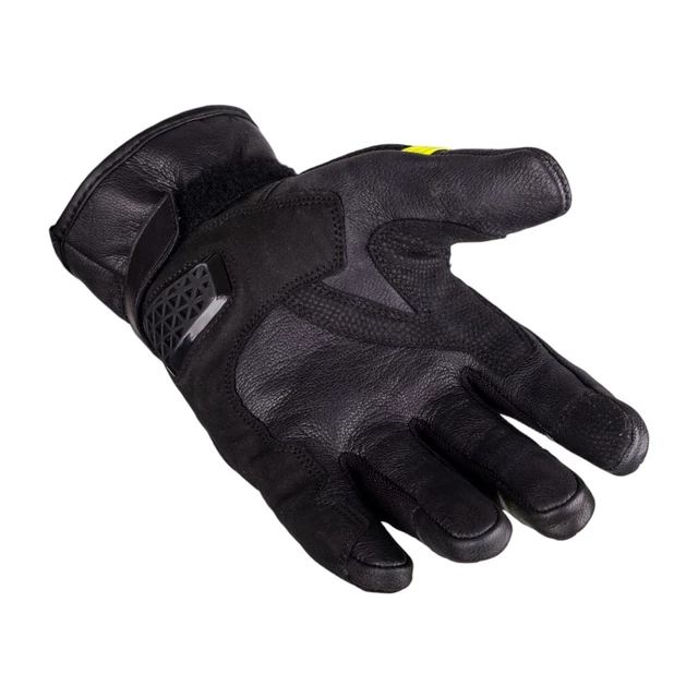 Skórzane rękawice motocyklowe W-TEC Kudavo - Czarny-fluo