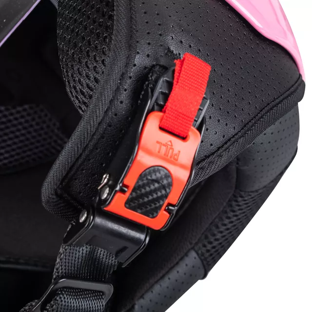 Różowy otwarty kask motocyklowy W-TEC Bareiro Fuchsia ∙ podnoszony wizjer ∙ wyjmowana wyściółka ∙ zapięcie mikrometryczne