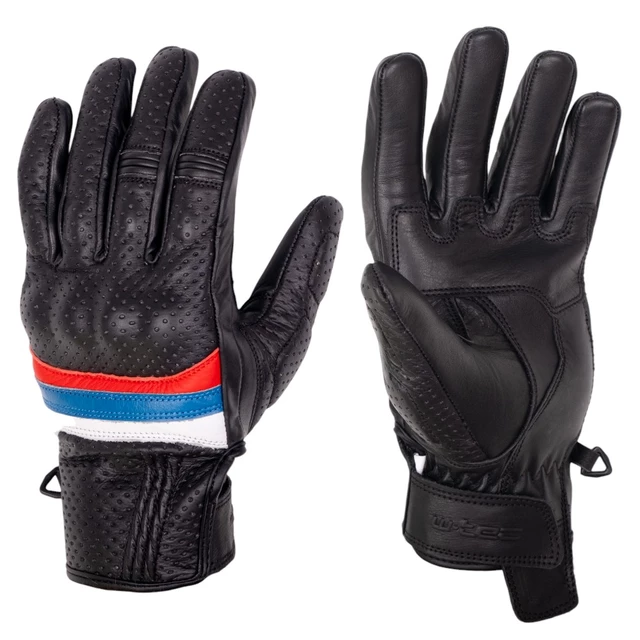 Letnie skórzane rękawice motocyklowe W-TEC Laudero
