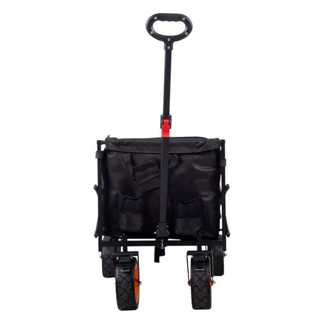 Składany wózek transportowy inSPORTline Wagoner ∙ nośność 120 kg ∙ pojemność 200 l ∙ waga 8,5 kg ∙ rama stal węglowa ∙ szerokie koła gumowe