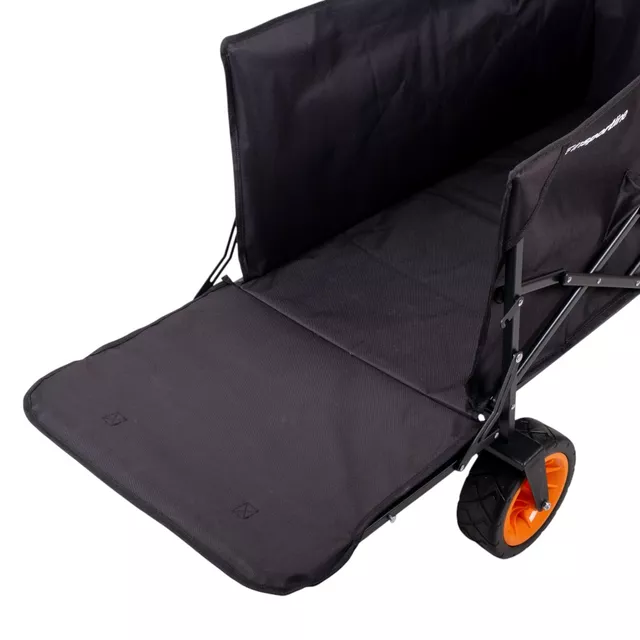 Składany wózek transportowy inSPORTline Wagoner ∙ nośność 120 kg ∙ pojemność 200 l ∙ waga 8,5 kg ∙ rama stal węglowa ∙ szerokie koła gumowe